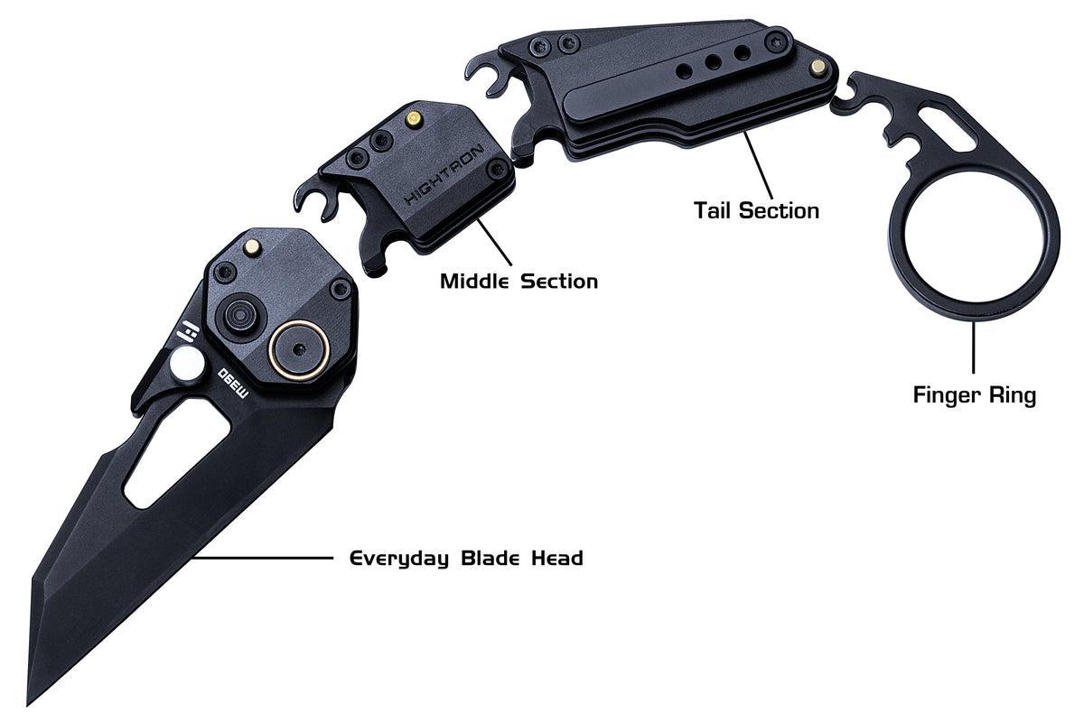MODULUS,Tool-Free Modular M390 Titanium EDC Folding Pokcet Knife