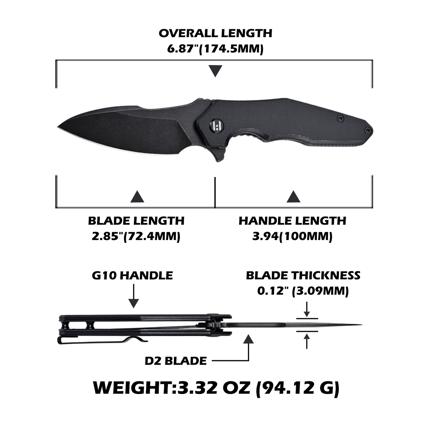 HIGHTRON Mini Ventura Black HK05