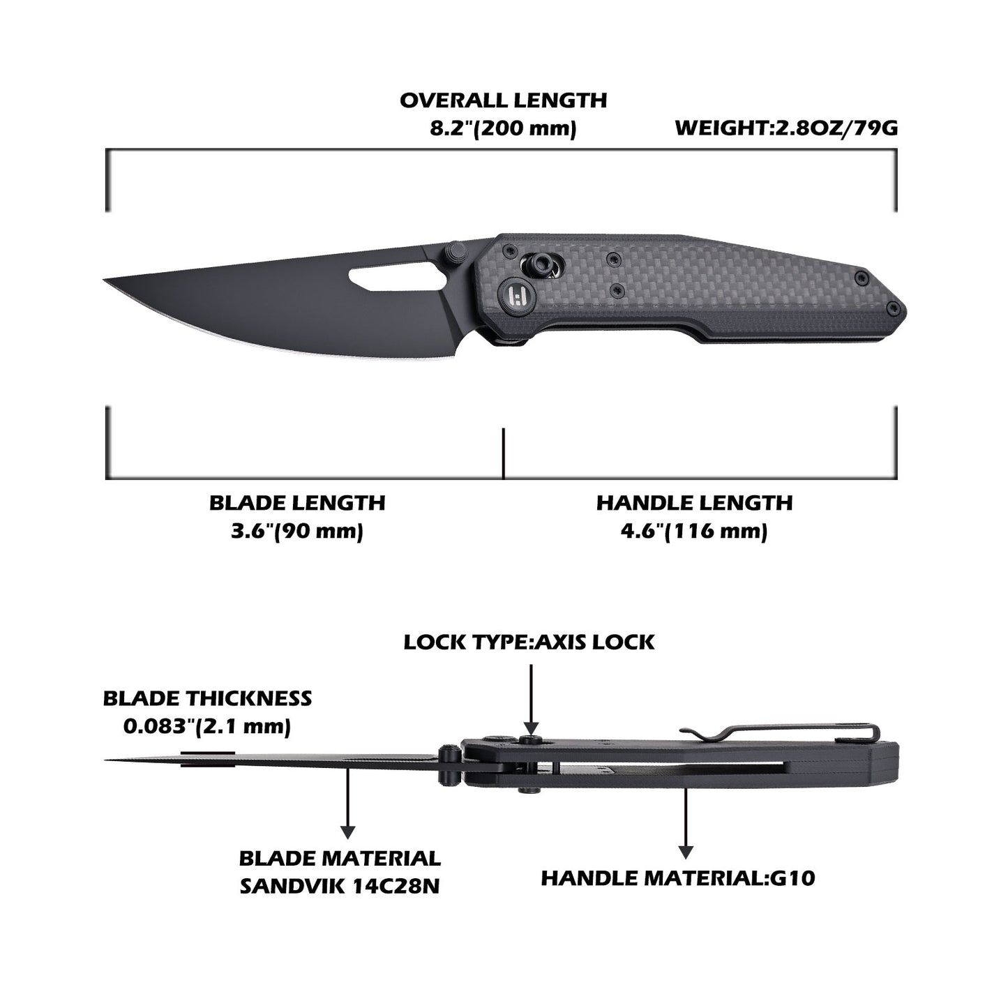 HIGHTRON Sharplyn Black HK01