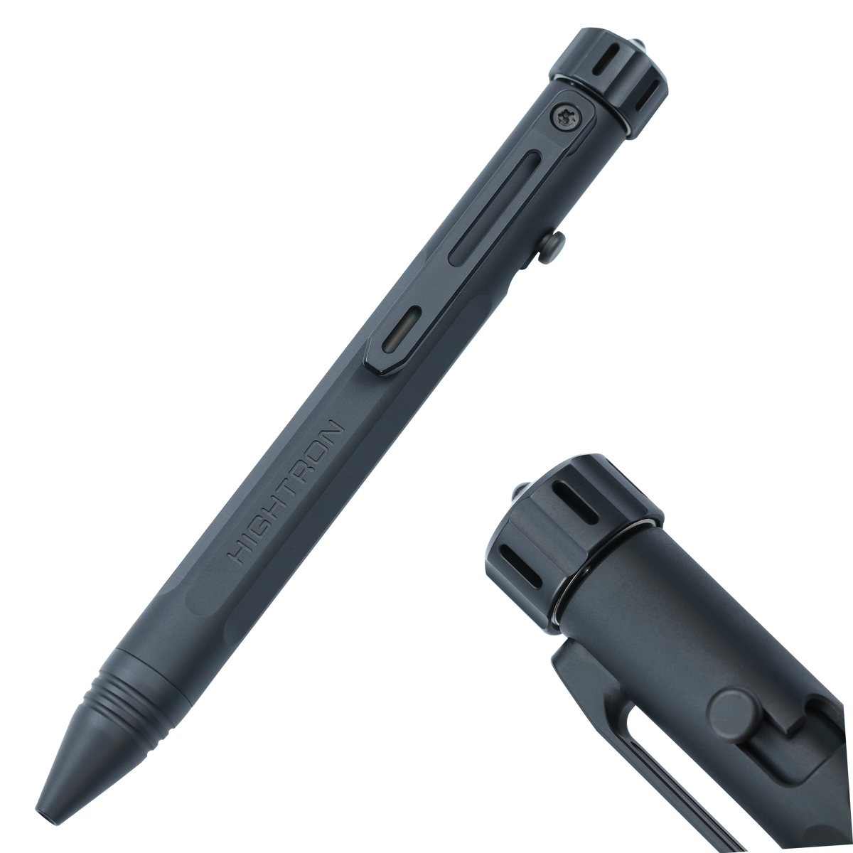 Hightron Vortron Titanium Pen, Black Coated Finish, Premium EDC Writing Tool