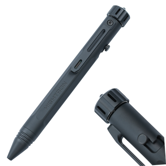 Hightron Vortron Titanium Pen, Black Coated Finish, Premium EDC Writing Tool