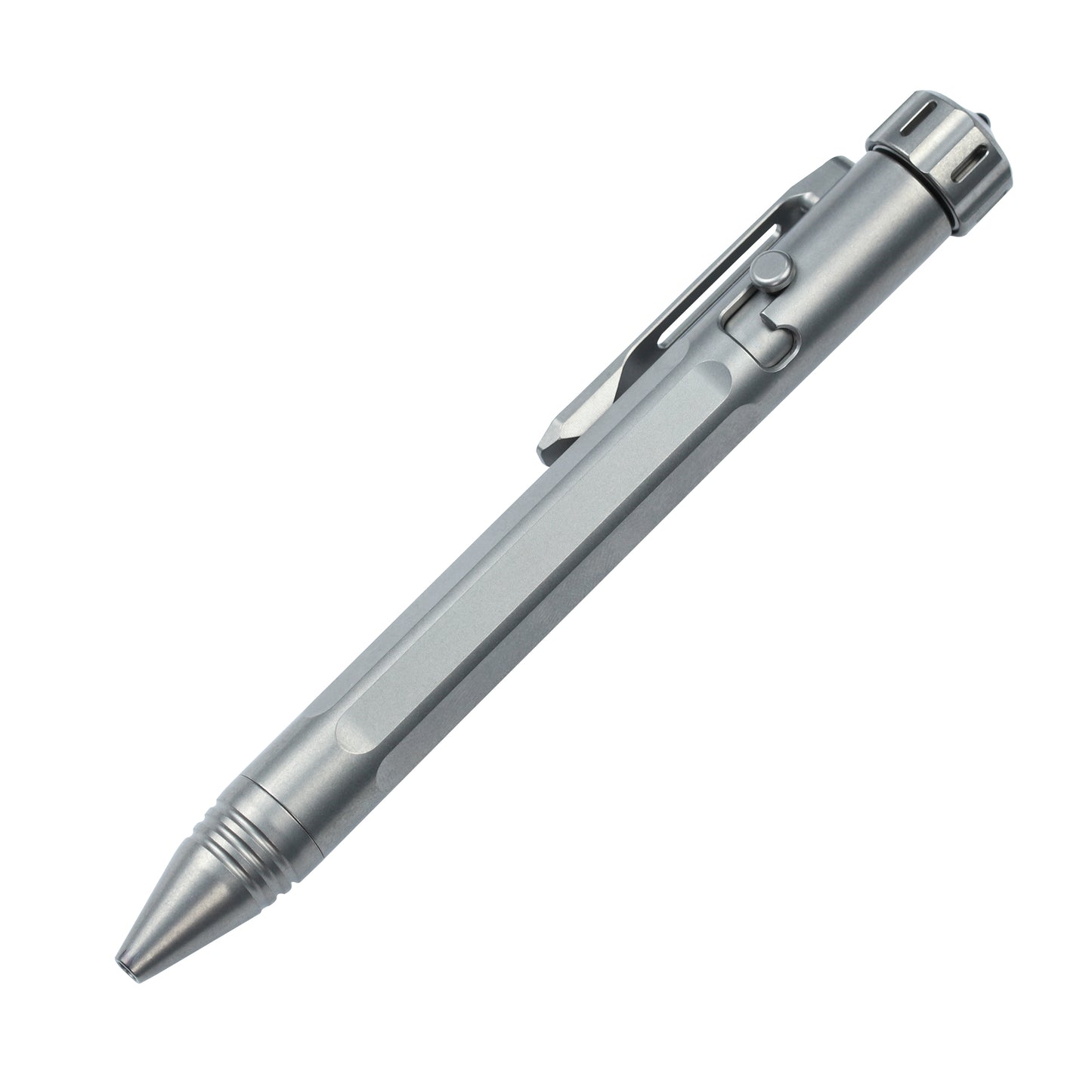 Hightron Vortron Titanium Pen, Sandblasted Gray Finish, Premium EDC Writing Tool