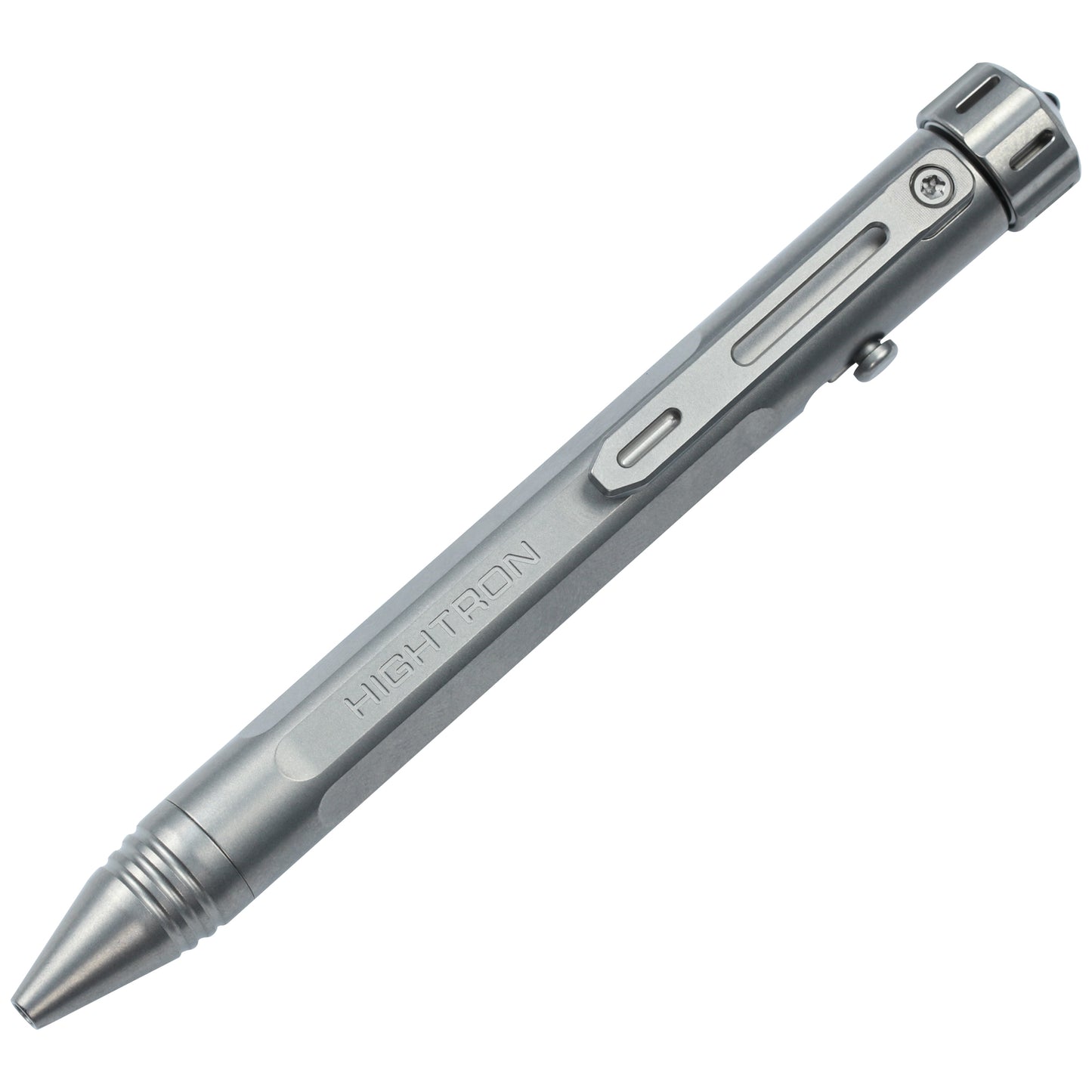 Hightron Vortron Titanium Pen, Sandblasted Gray Finish, Premium EDC Writing Tool
