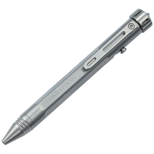 Hightron Vortron Titanium Pen, Sandblasted Gray Finish, Premium EDC Writing Tool