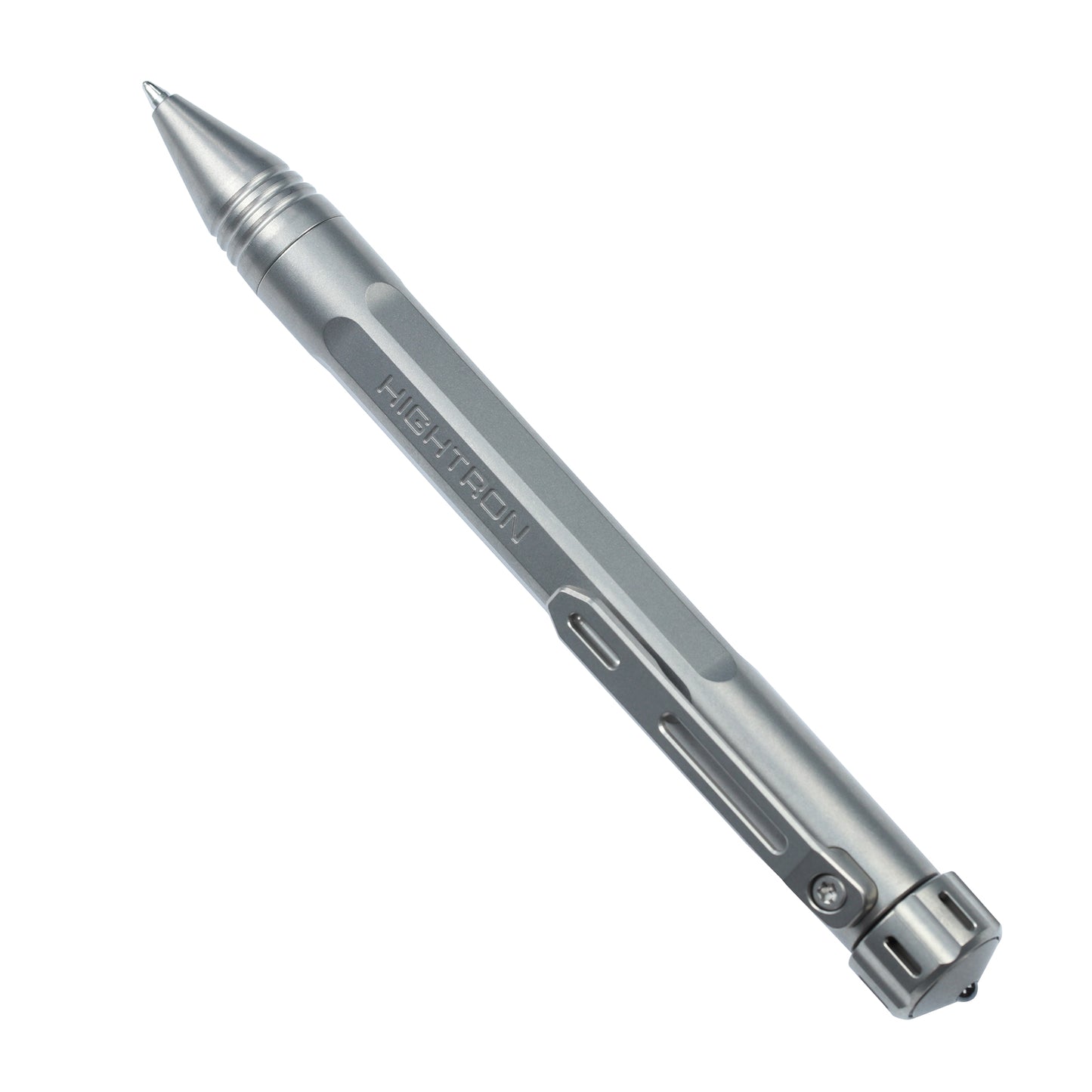 Hightron Vortron Titanium Pen, Sandblasted Gray Finish, Premium EDC Writing Tool