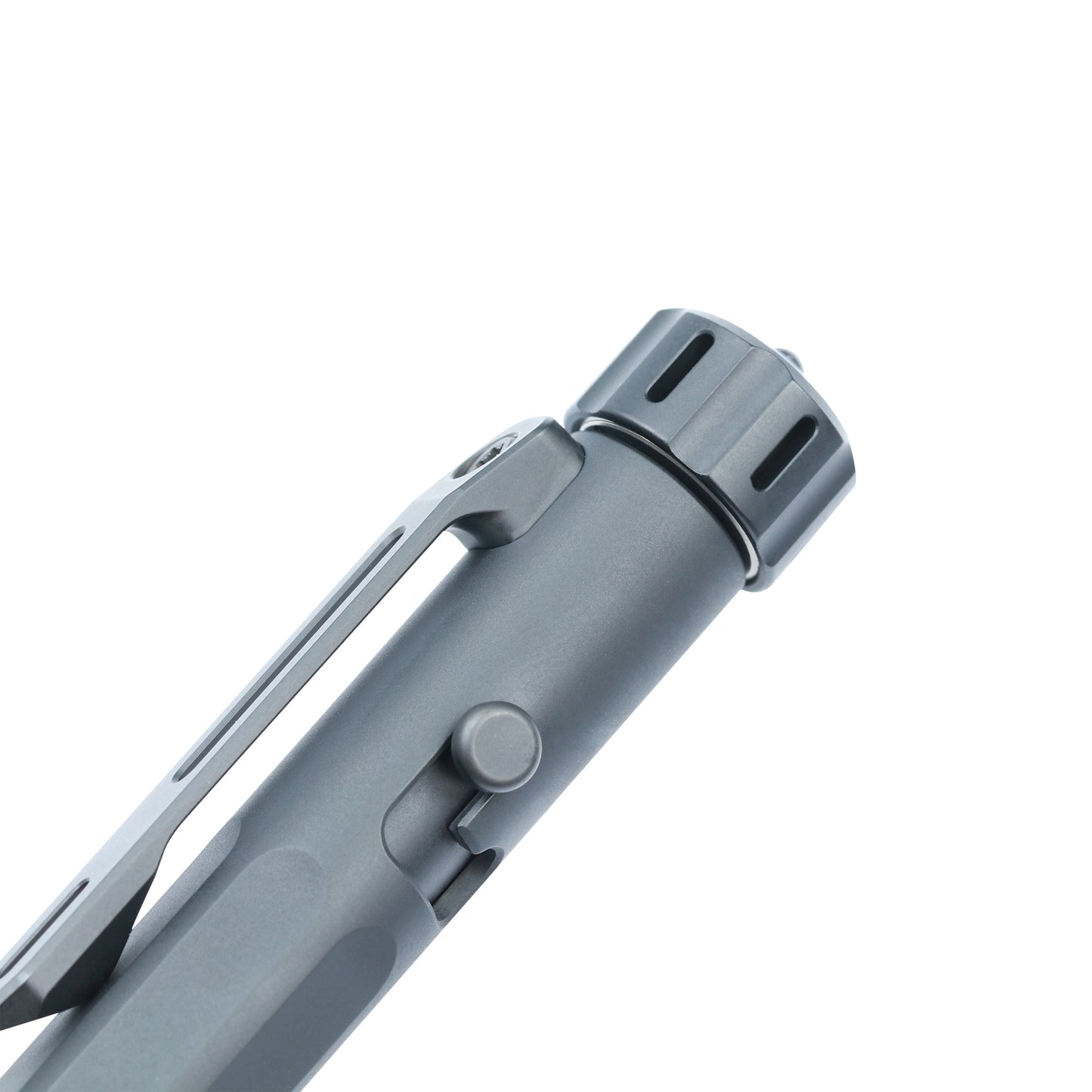Hightron Vortron Titanium Pen, Sandblasted Gray Finish, Premium EDC Writing Tool